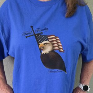 Faith,, Family Freedom royal blue