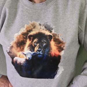 Lion & Lamb w/Cross